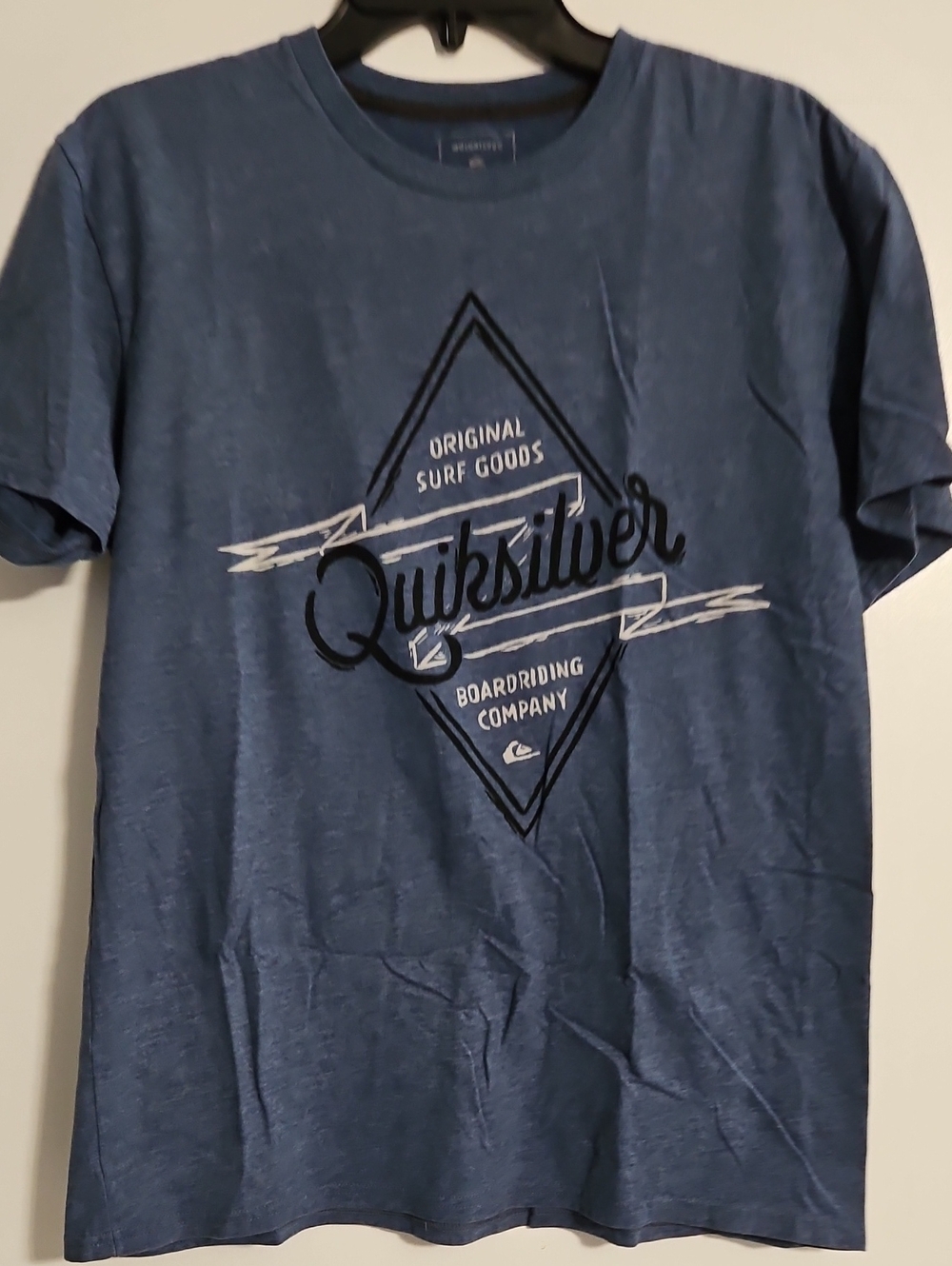 Quiksilver Men’s Slate Blue Graphic Logo Short Sleeve Tee